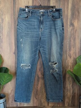 eunina Distressed Boyfriend High Rise Rocky Jeans 15          W285
